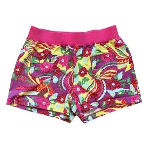 Hanna Andersson Cotton Shorts Pink Purple Floral Size 5T 110 cm
